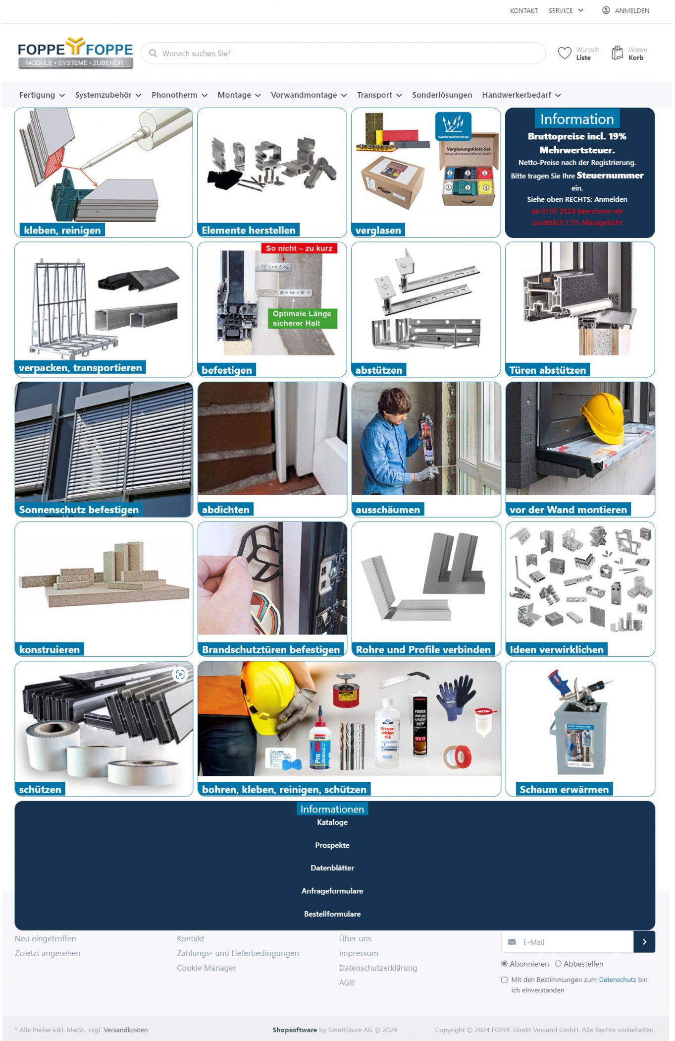 Abbildung eines Online-Shops