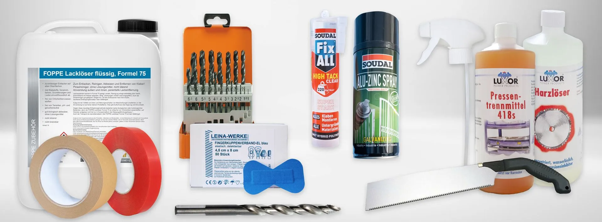 Gruppenbild Zubehör Handwerkerbedarf