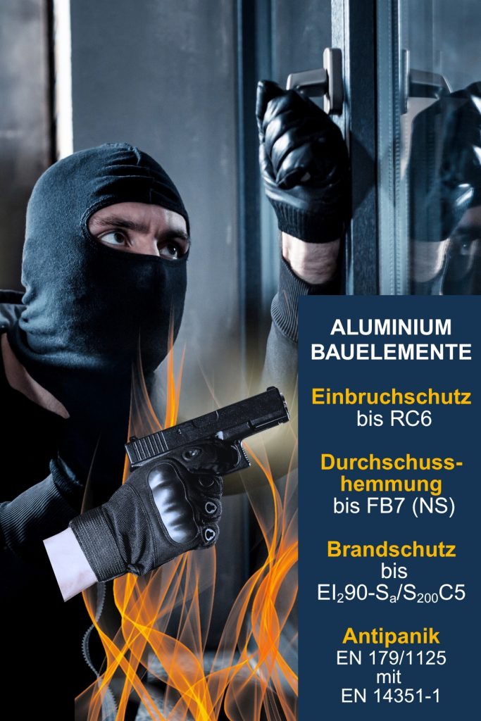 Sicherheitstüren mit Einbruchschutz, Durchschusshemmung, Brandschutz und Antipanik