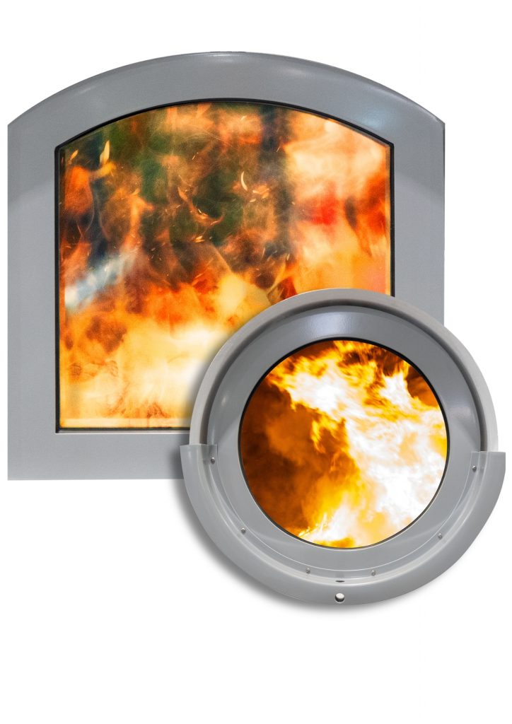 Rund- und bogenförmige Brandschutzfenster